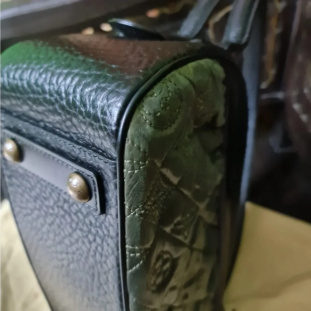 Louis Vuitton Vienna Clara Monogram Quilted Leather Olive Green and Black Bag